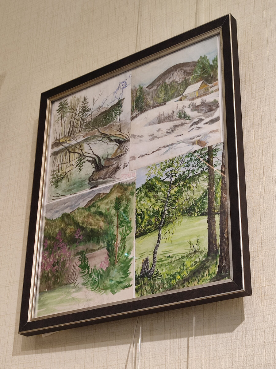 Коллаж времена года. Даше примерно до 12 лет. 