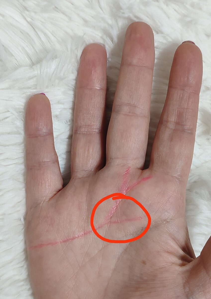 знак доброты, обведено красным кружочком. 