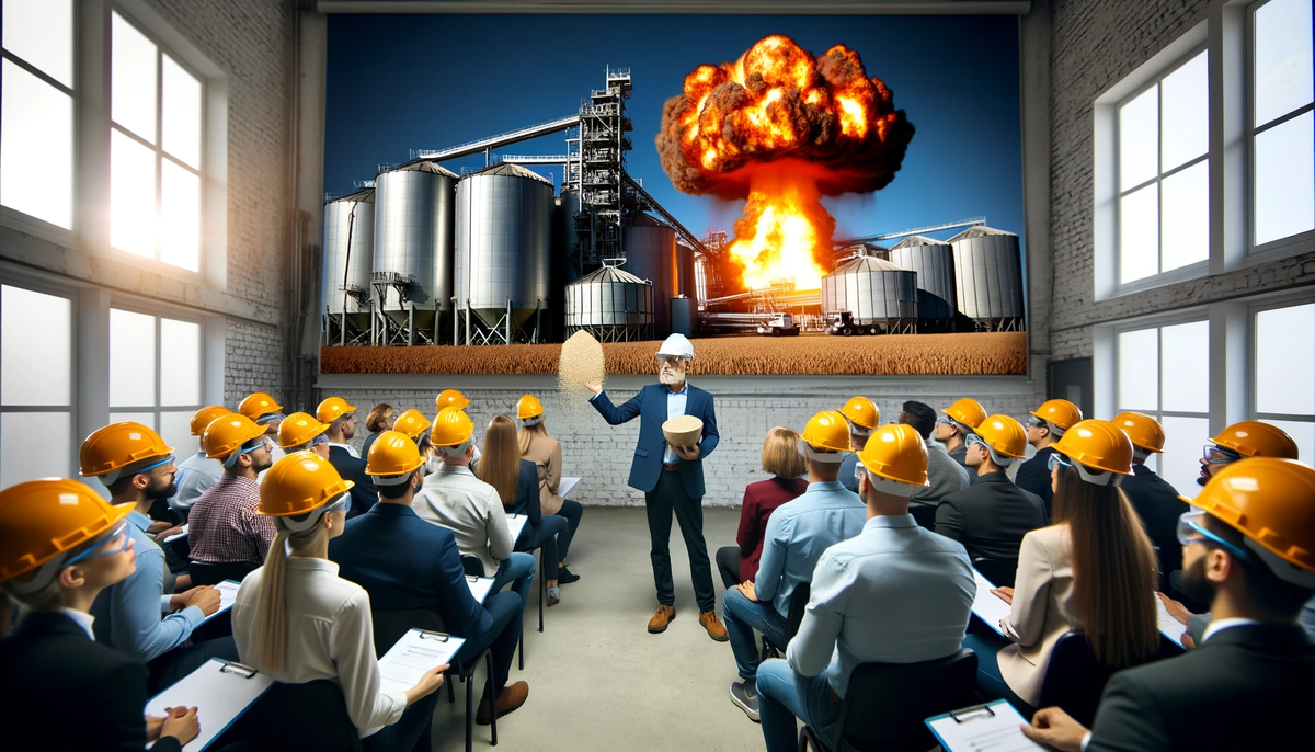 Занятие по взрывоопасной пыли от Dall-e