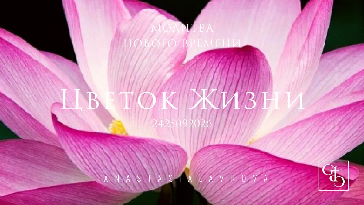 Молитва Нового Времени «Цветок Жизни» –– Анастасия Лаврова