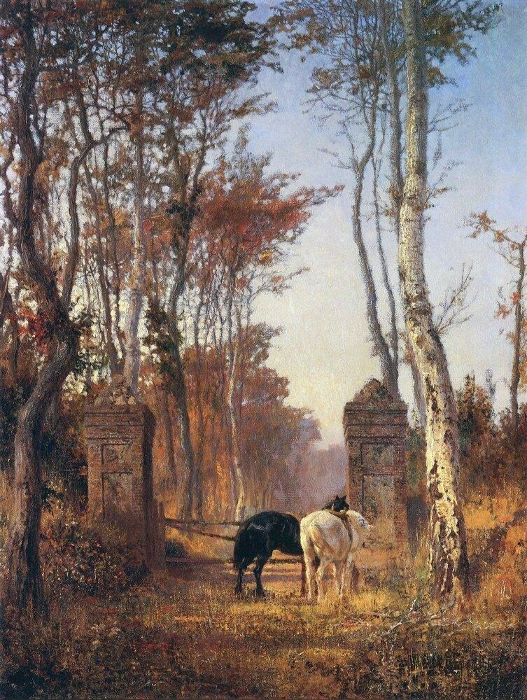 "В парке. Местечко Вёль в Нормандии", 1874 Холст, масло. 61 x 46 см. Поленов Василий Дмитриевич