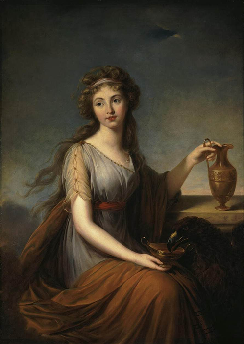 Элизабет Виже-Лебрен. Портрет Анны Питт в образе Гебы, 1792