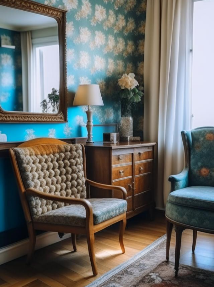 Старомодная обстановка в квартире
