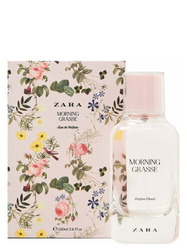 Morning Grasse Zara — это аромат для женщин, он принадлежит к группе цветочные. Morning Grasse выпущен в 2018 году. Верхняя нота: Фиалка; средняя нота: Майская роза; базовая нота: Ваниль.