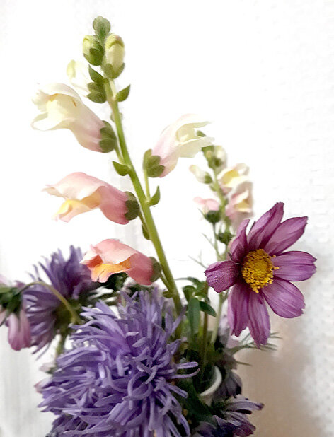 Букетик из астр, космеи и львиного зева. Слегка лохматый и несуразный )))