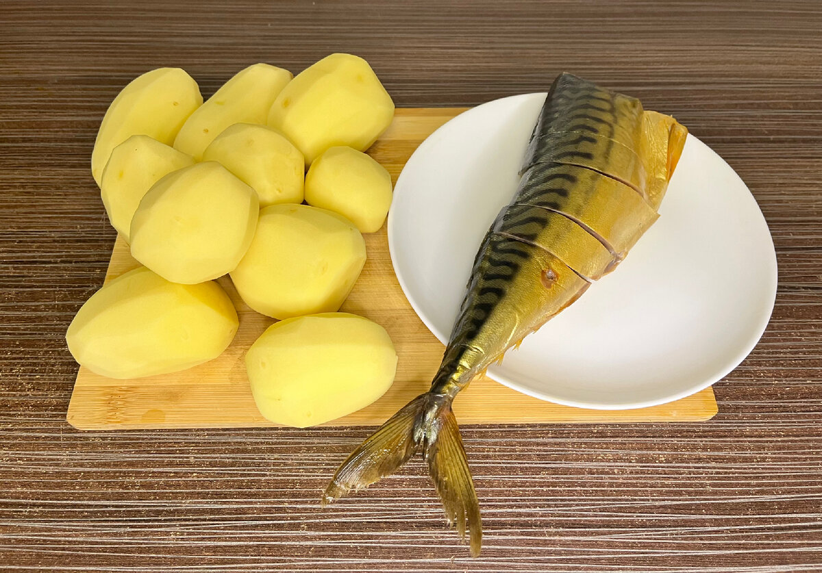 Картофель и копченая скумбрия