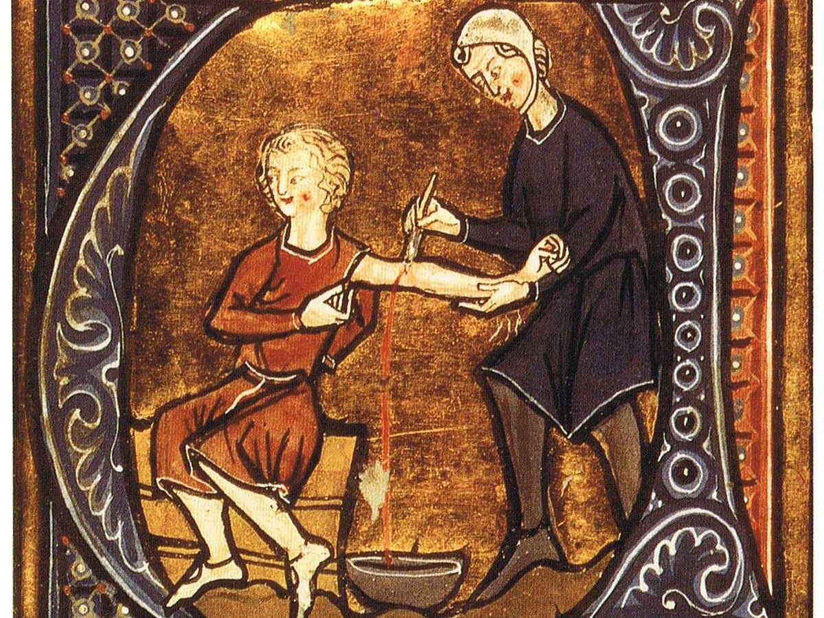 Пускание крови - стандартный метод медицинской помощи. Из открытых источников