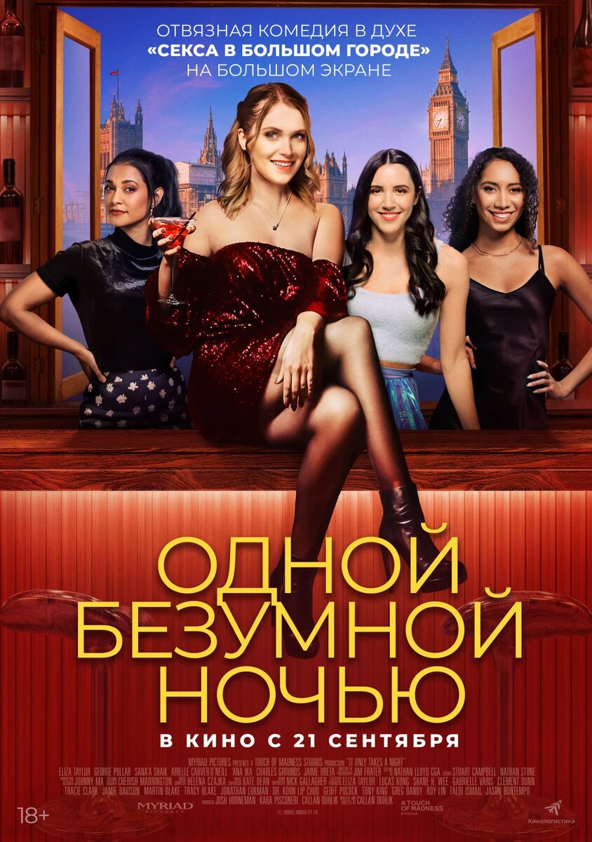 Официальный постер фильма «Одной безумной ночью».