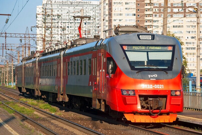 ЭП3Д-0021 (ТЧМ-4 Ростов-Главный) сообщением №6162 Лихая-Ростов, перегон Ростов-Товарный - Зоологический Сад.