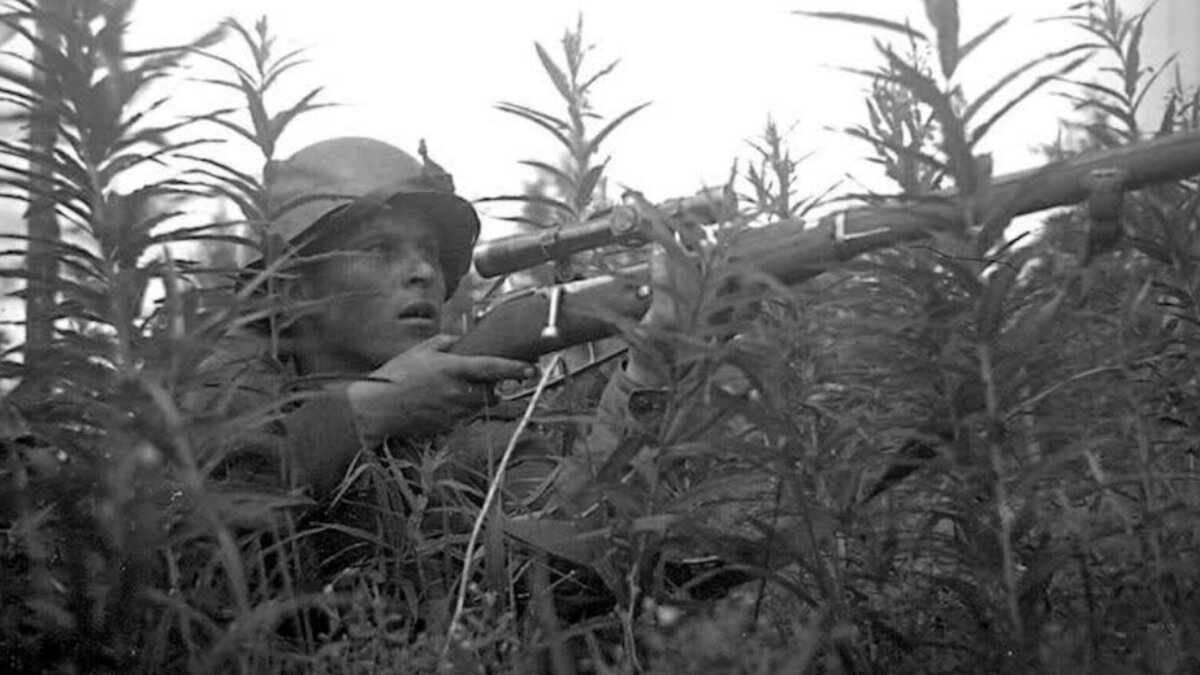 Советский снайпер на Сахалине. Фото из открытых источников