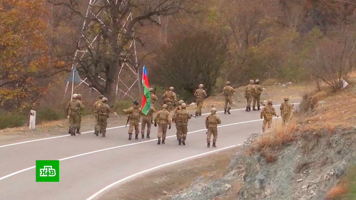 Совместный российско-азербайджанский блокпост в Карабахе / НТВ. Фото из открытых источников