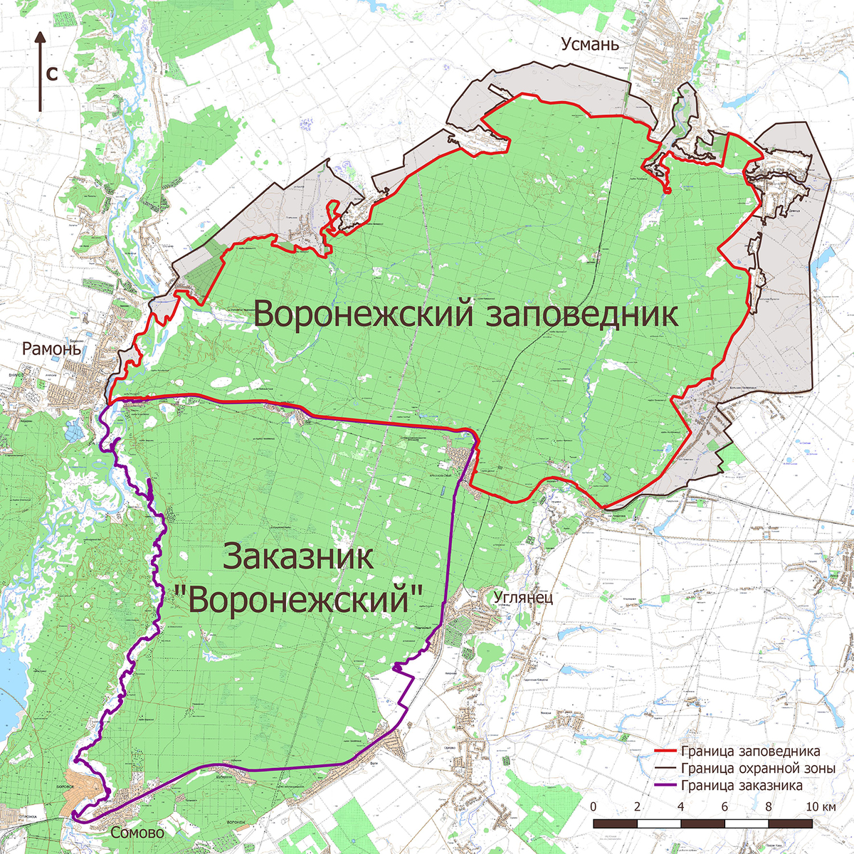 Карта воронежской области 2022 года