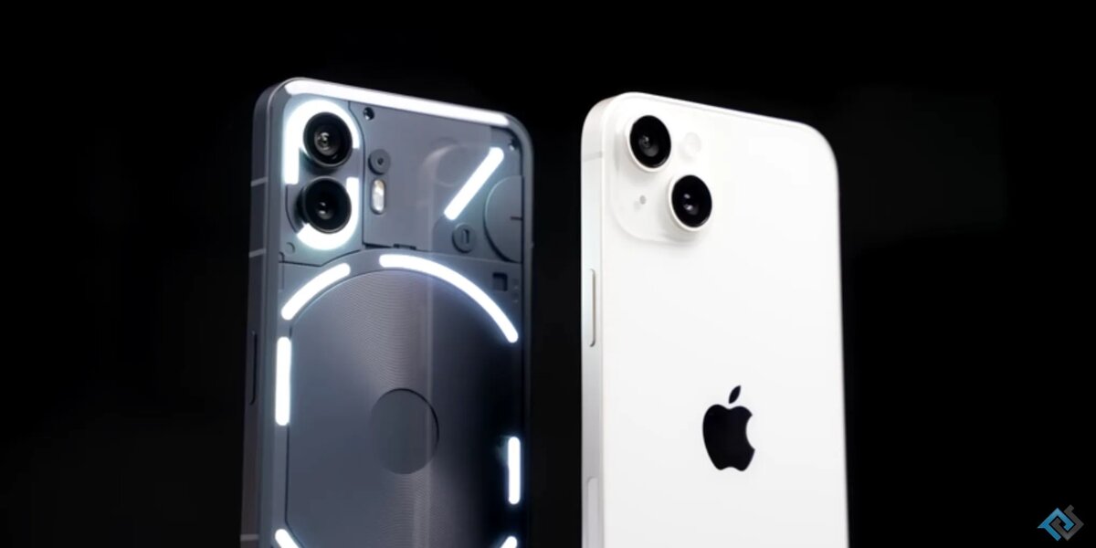 Источник: 9to5mac. Внешнее сравнение Iphone с Nothing Phone 2
