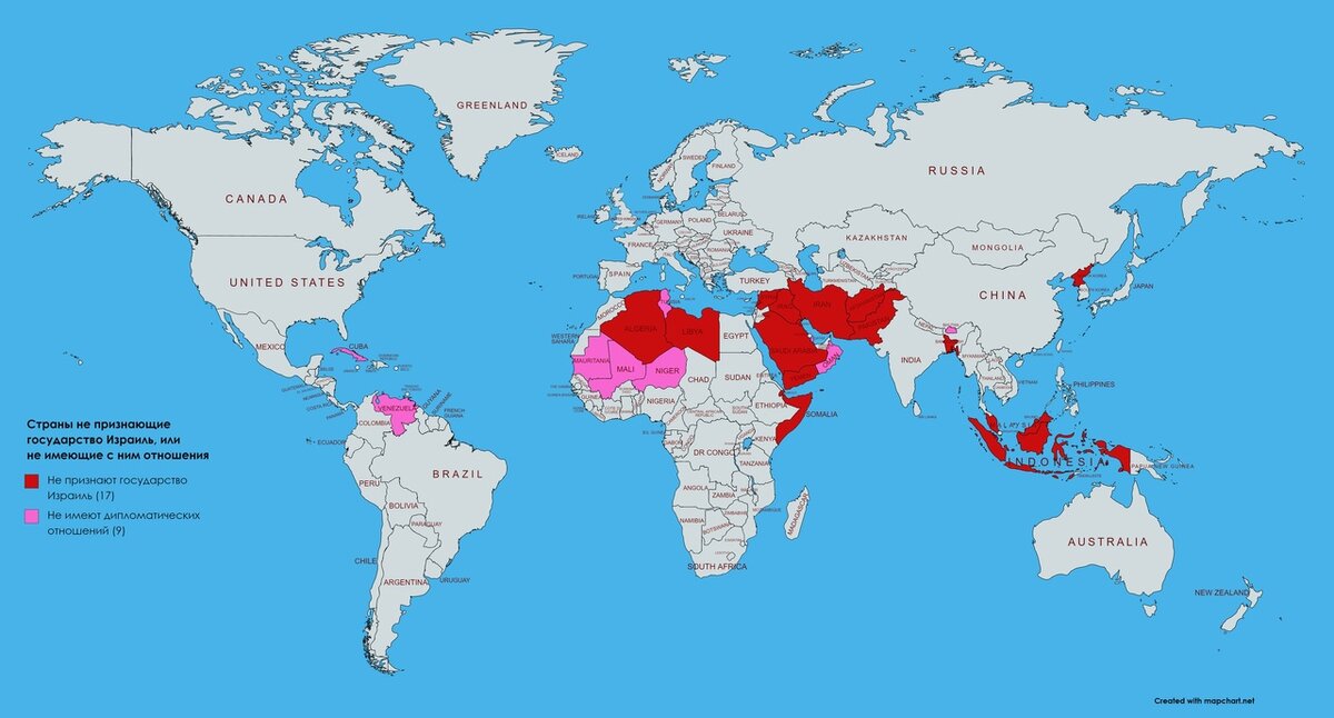 Карта стран мира израиль