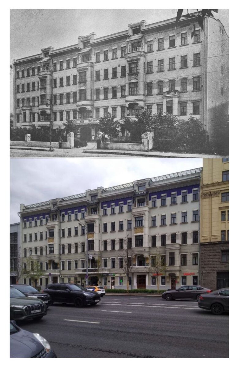 Обе фотографии сделаны почти с одной точки с разницей 100 лет