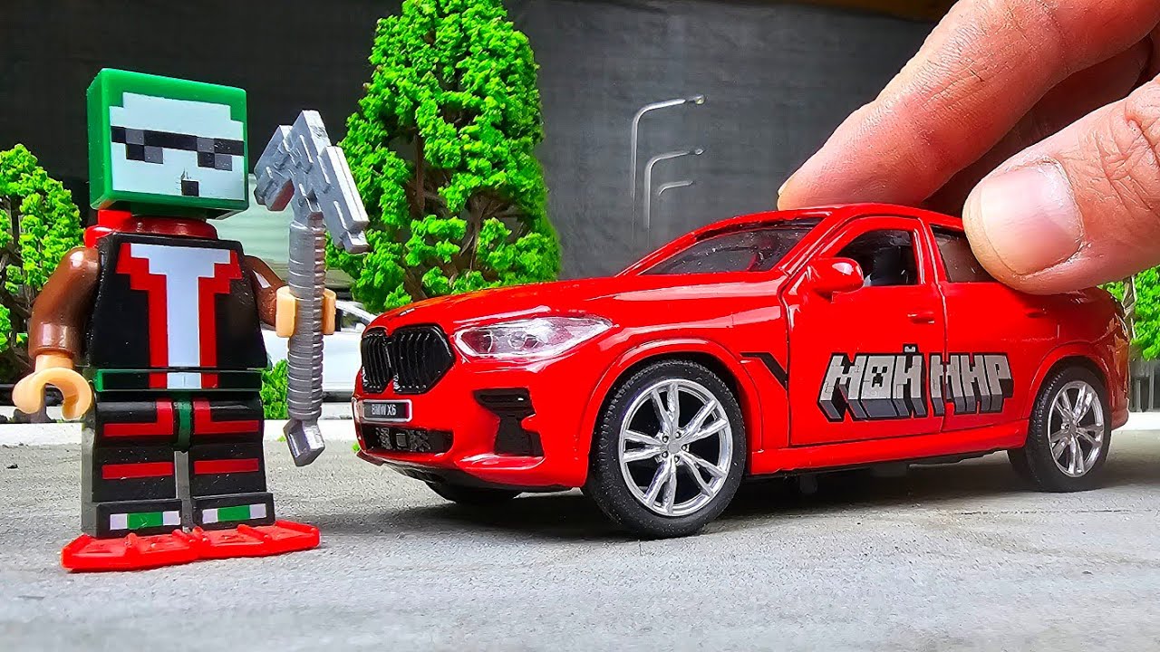 Машинка МАЙНКРАФТ BMW X6 модель Технопарк. Про машинки