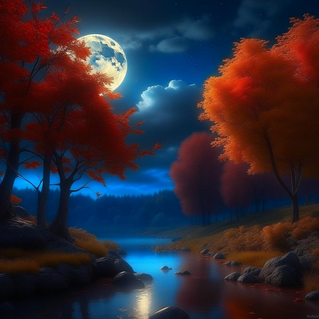 Лунное затмение действует в течение 3 месяцев после свершения затмения. Изображения созданы нейросетью Kandinsky 2.2