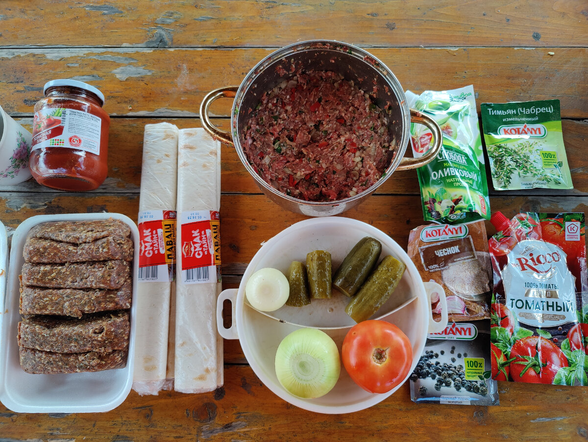 Что понадобиться из продуктов для приготовления Шармы-Кебаба