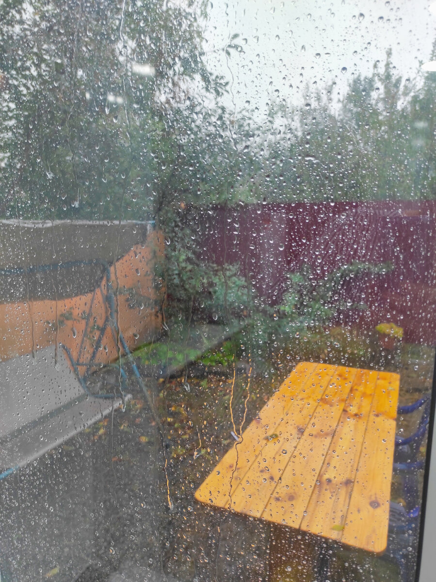 ливень стеной и ураганный ветер, вот такая погода целый день