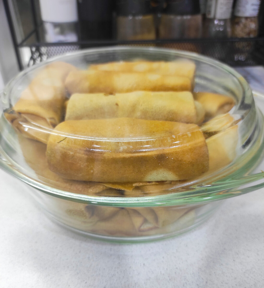 блины с творогом