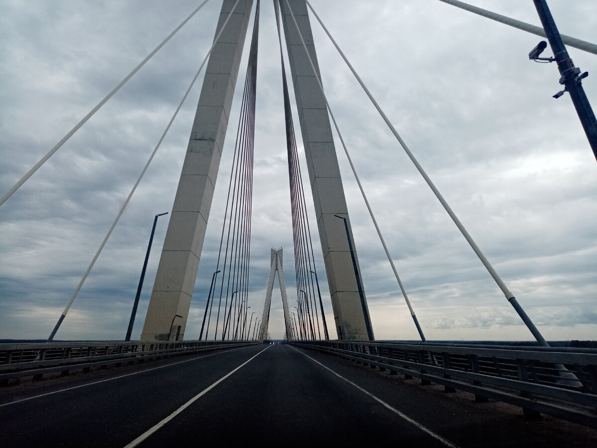 Вантовый мост через Оку по дороге в Арзамас