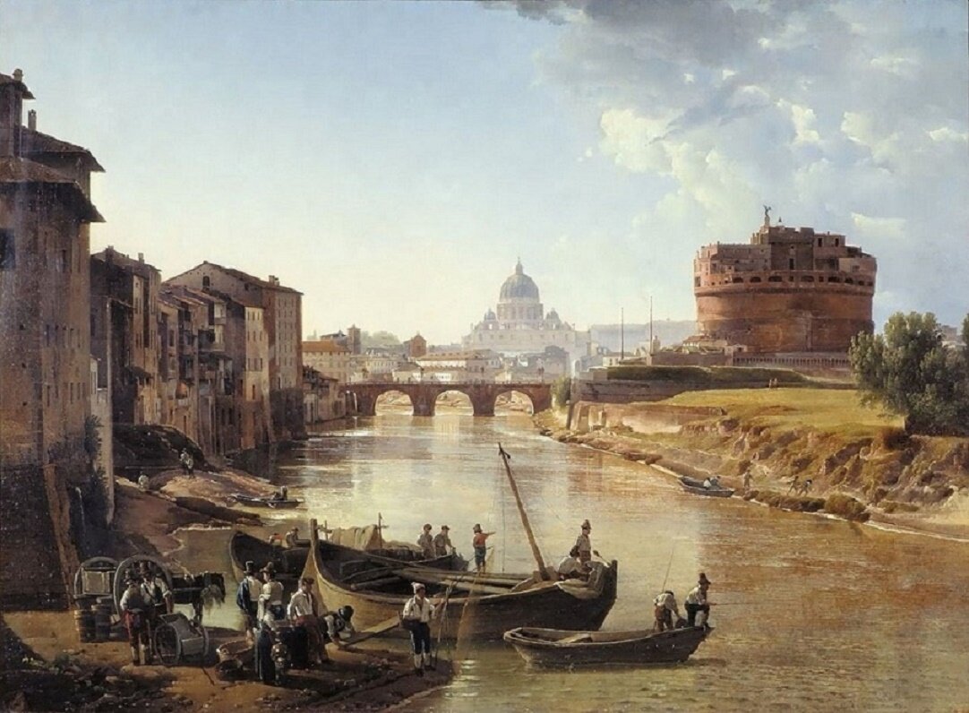 Сильвестр Щедрин Новый Рим. Замок святого Ангела. 1821—25 Холст, масло. 44,7 ; 65,7 см Государственная Третьяковская галерея, Москва.