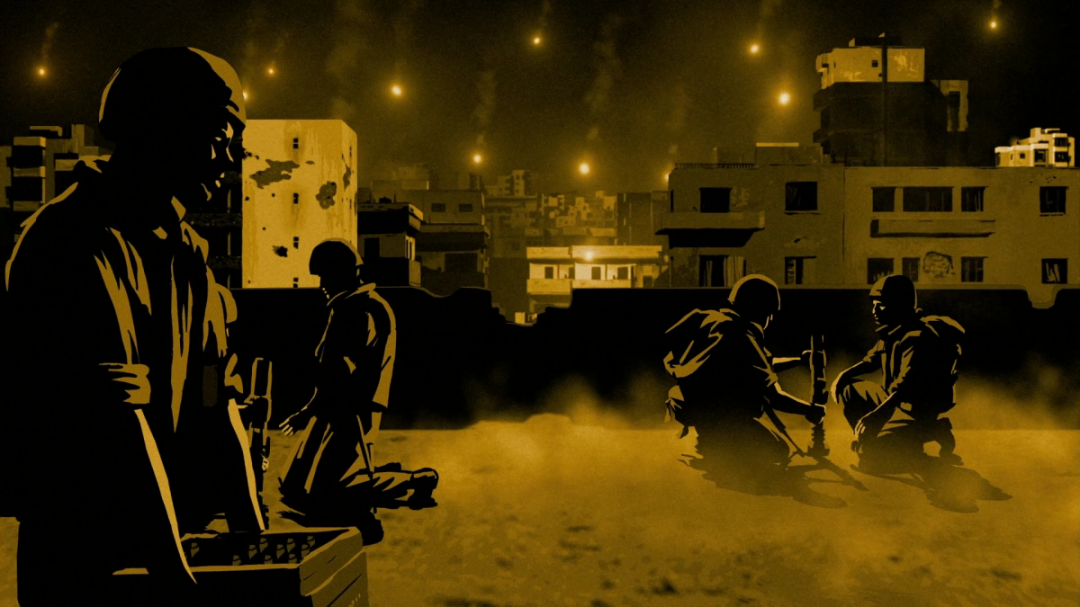 Кадр из израильского антивоенного фильма «Вальс с Баширом» 