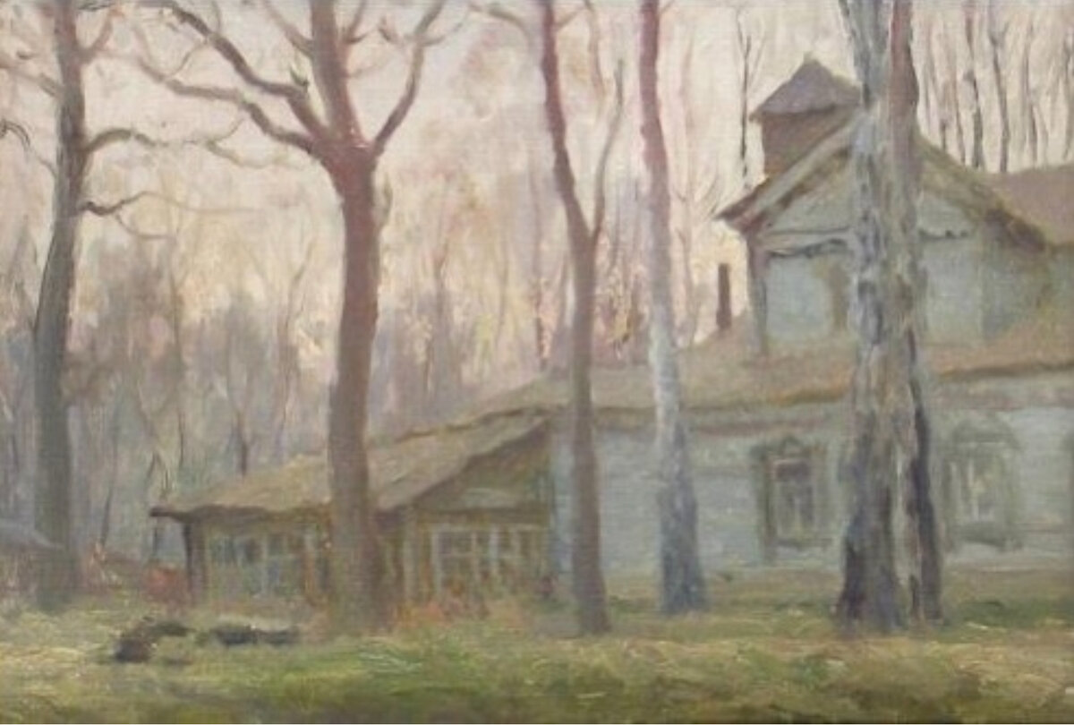 Дом С.Д. Меркурова в Измайлове. Этюд художника С.Ю. Колчеева, Вологодский музей. 