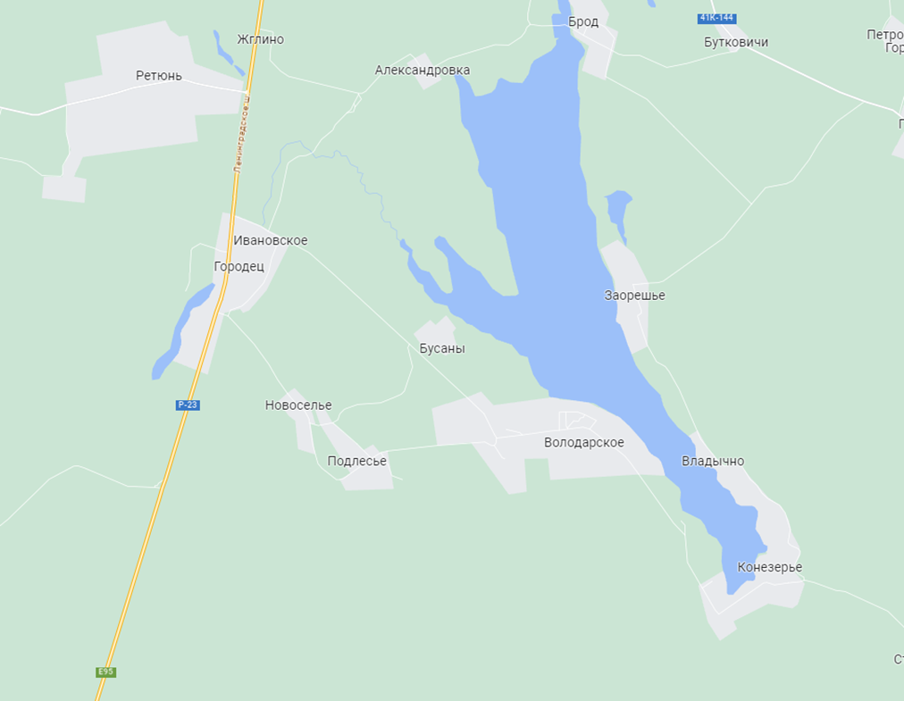 Заорешье и Конезерье. Google.maps