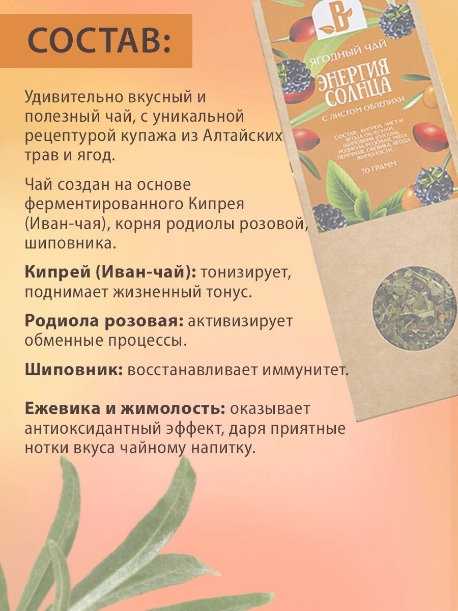 Чай ТД Вектор- Энергия Солнца.