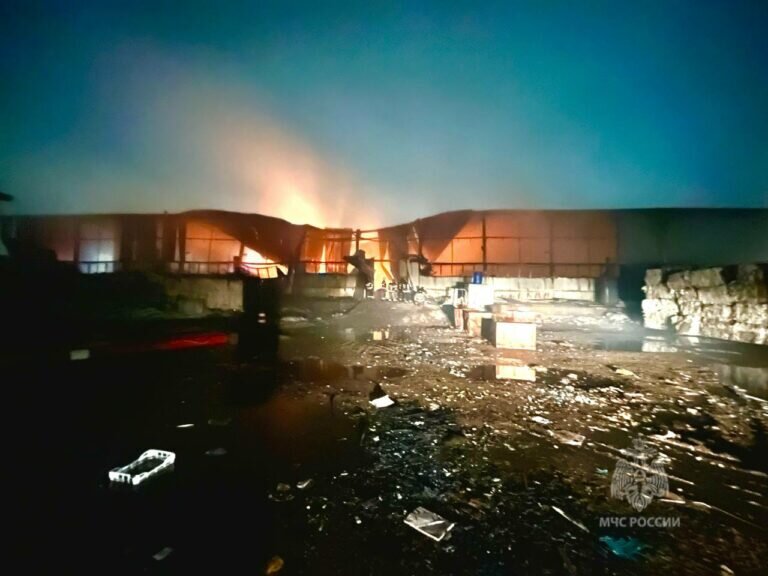    В Оренбурге потушили крупный пожар на площади более 2000 квадратных метров Кристина Просвиркина