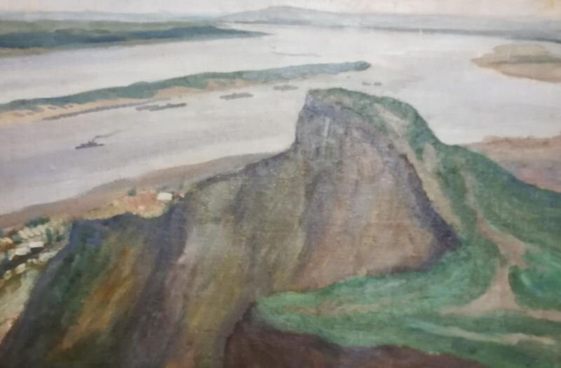    Вячеслав Сидоренко. На Волге. Соколова гора. 1925. х.м. 68х80
