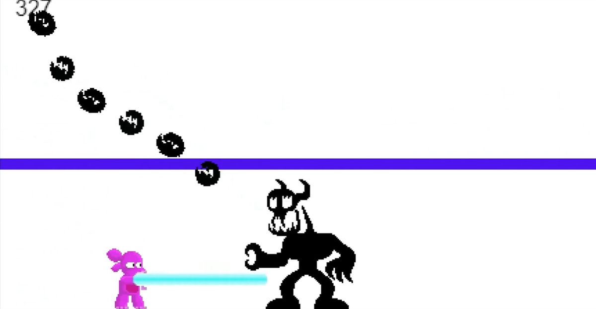 Геймплей бета версии изначально задуманной финальной битвы Лунтика против Дьявола для игры «Лунтик стихий: Перестройка».