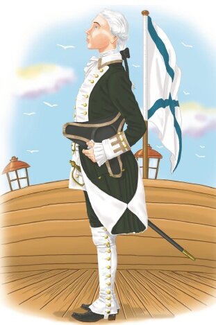 На рисунке: Гардемарин. Художник Борисов М.В.