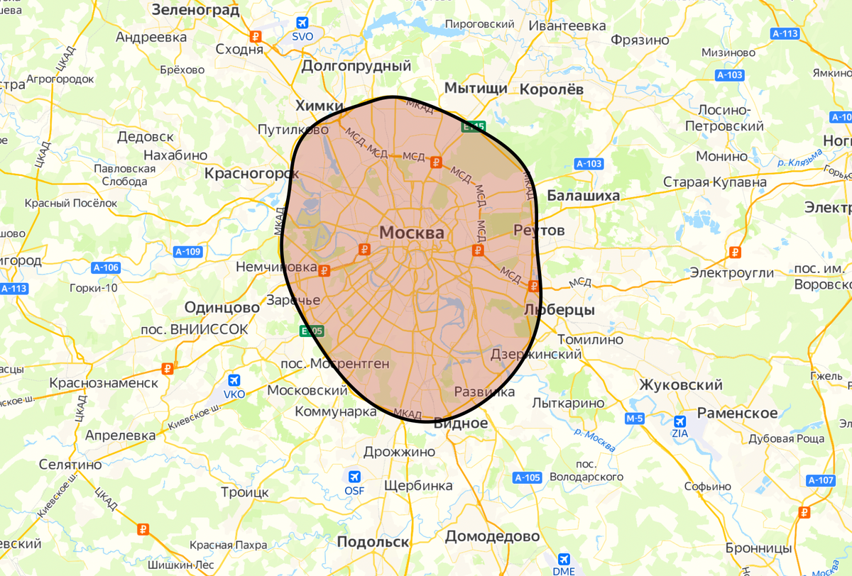 Как выглядит москва на карте