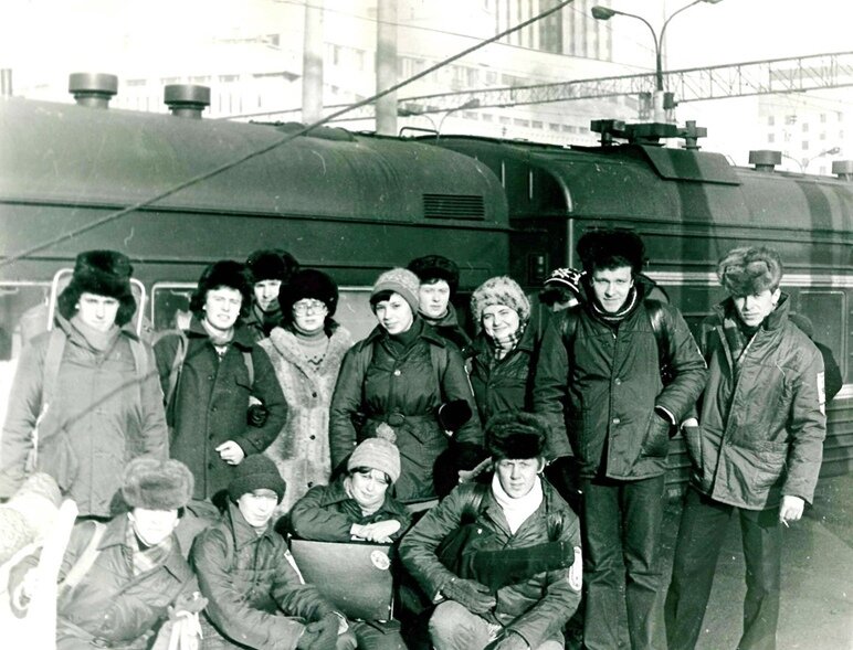 «Снежный десант» перед походом. 1970-е гг.