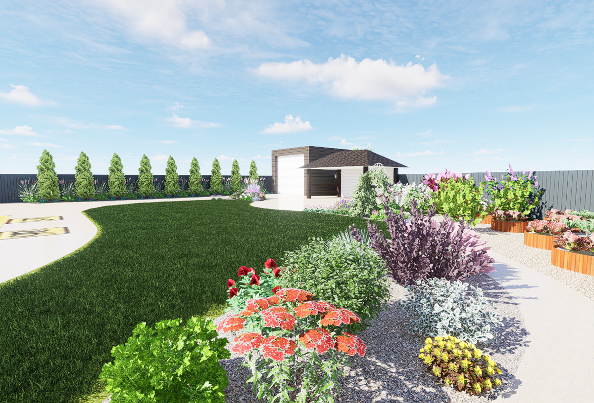 Дизайн участка 6 соток в Кинешме. 2023