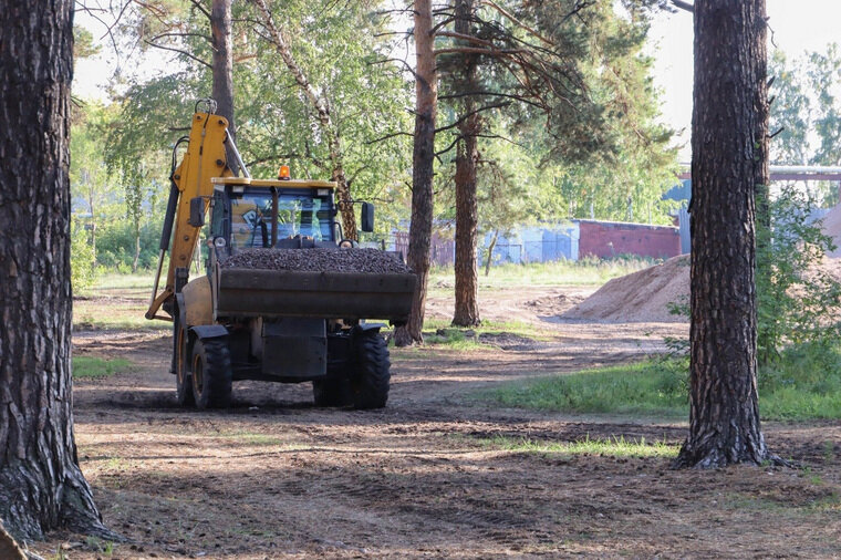    Строительство экопарка в Рябково продолжается