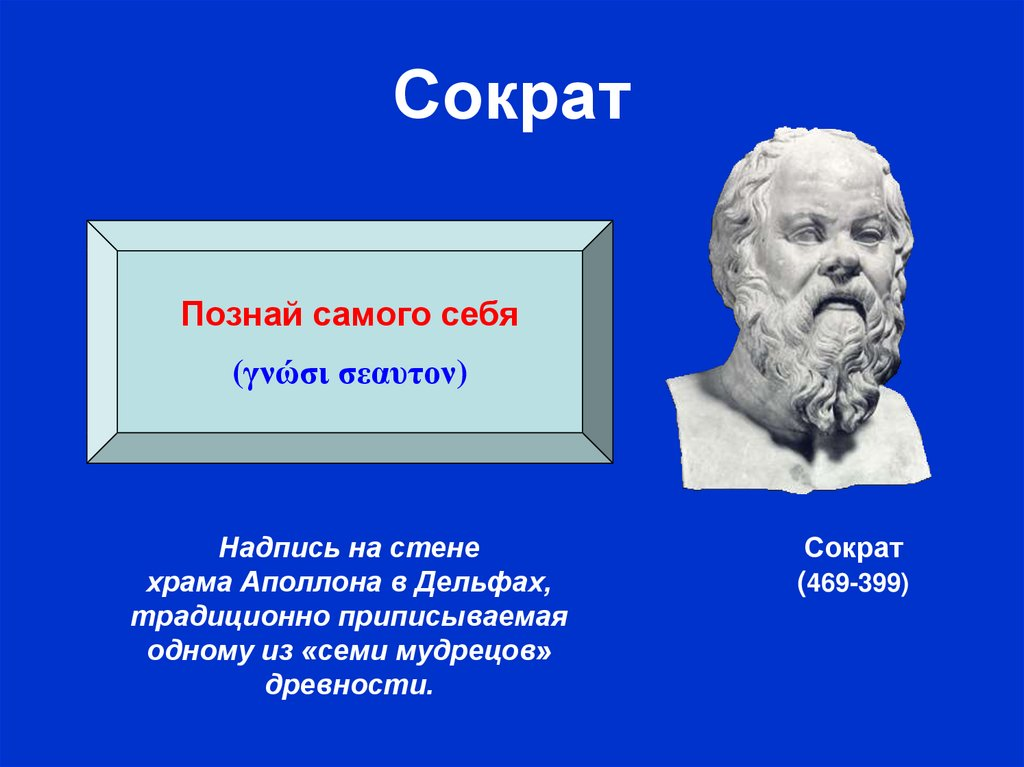 Софисты и Сократ. Философия Сократа.