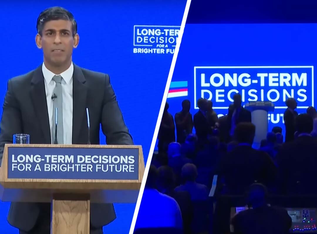 used images: Rishi Sunak, annual conservative party conference // youtube