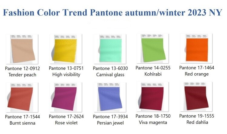 Модные цвета Pantone Весна-Лето 2024