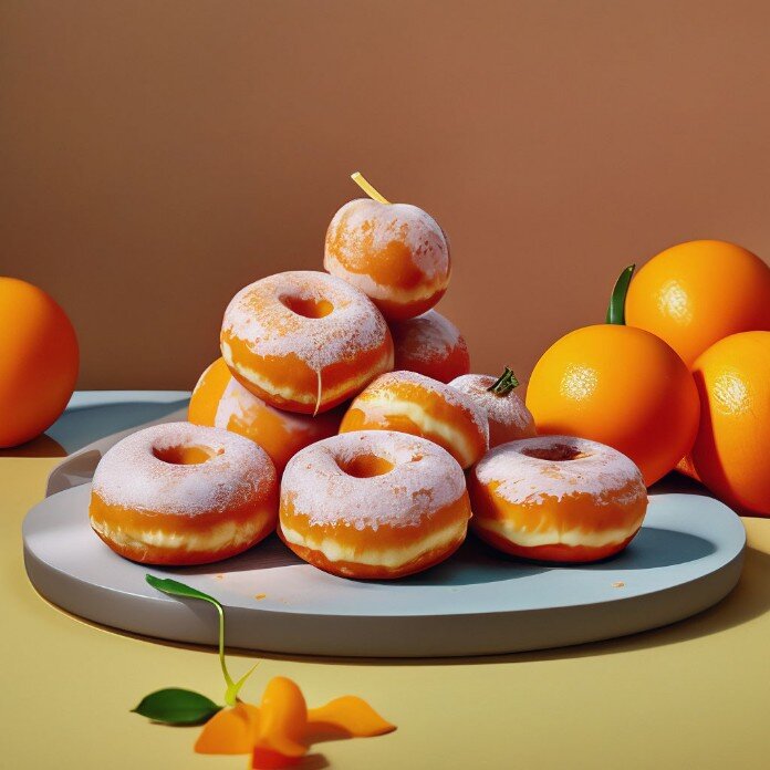 Готовые пончики можно посыпать сахарной пудрой или глазурью. Приятного аппетита!