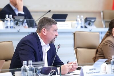   Министр транспорта и дорожной инфраструктуры правительства Московской области Алексей Гержик на совещании губернатора Московской области Андрея Воробьева с руководящим составом правительства Московской области и главами городских округов © Антон Чернов, «Подмосковье Сегодня»