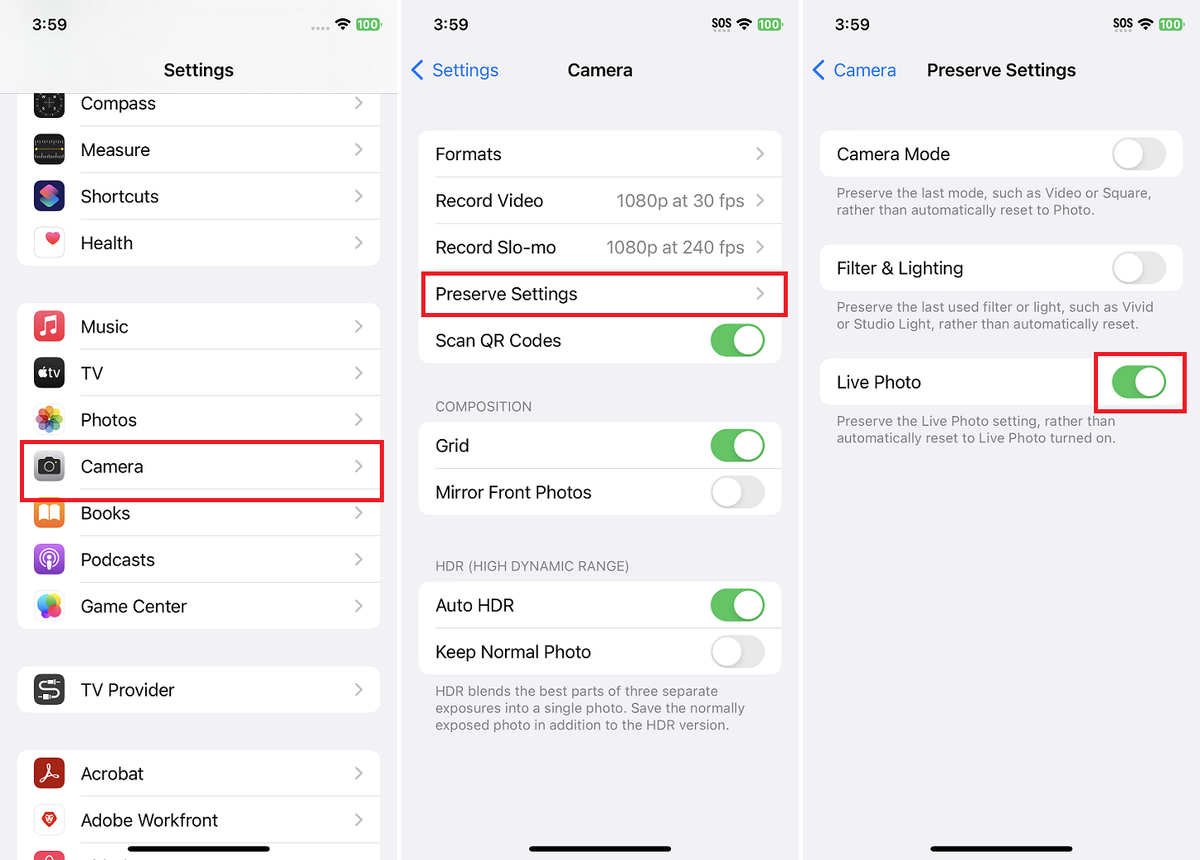 Live Photos not saving as video (option m. - Apple Community
