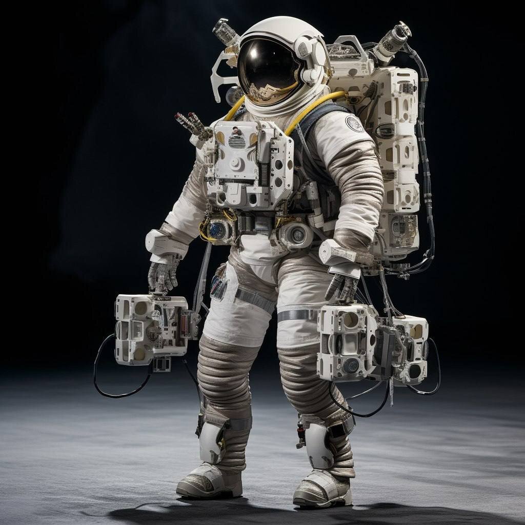 Модель астронавта в скафандре, десантировавшегося на поверхность небесного тела