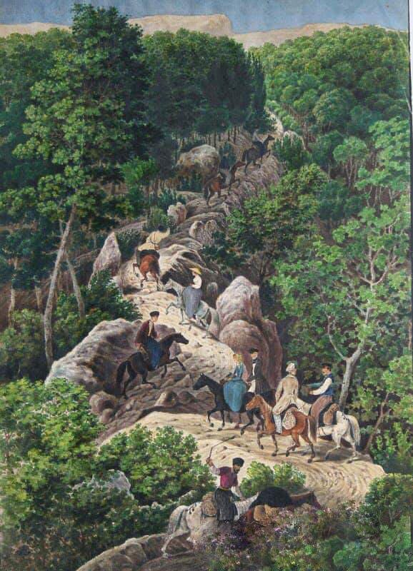 Перевал Шайтан Мердвен. Картина Николая Поливанова. 1850 год.