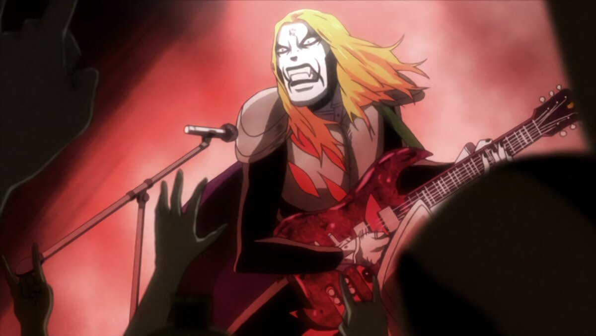 Ребят, я бы к нему руки не тянул, а то дай ему палец, он тебя за него на сцену затащит и черт его знает что с тобой учудит, под очередной дет-металл хит)))