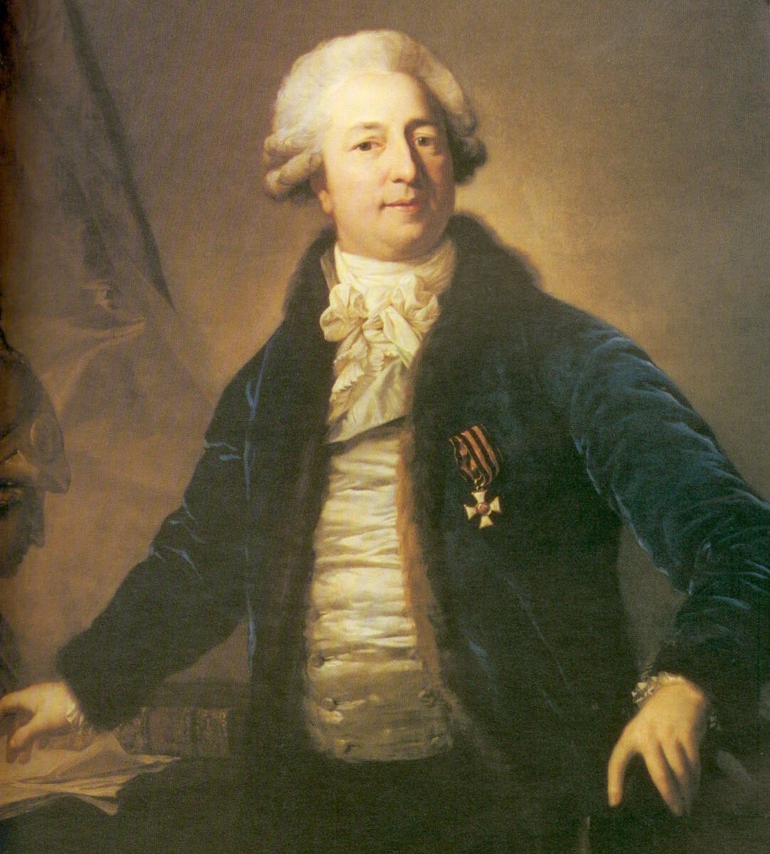 Антон Графф «Портрет Адриана Ивановича Дивова» (фрагмент)