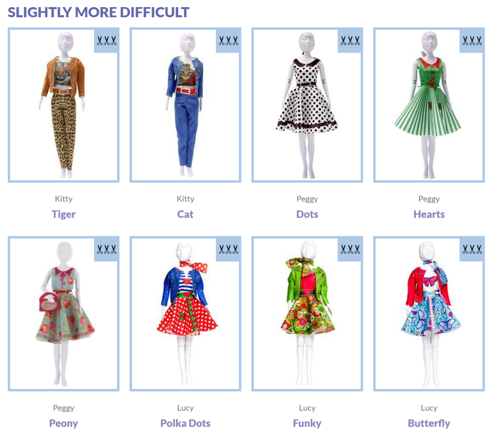 Модели в каталоге. Платье слева внизу (Peony) и привлекло мое внимание к этим наборам.