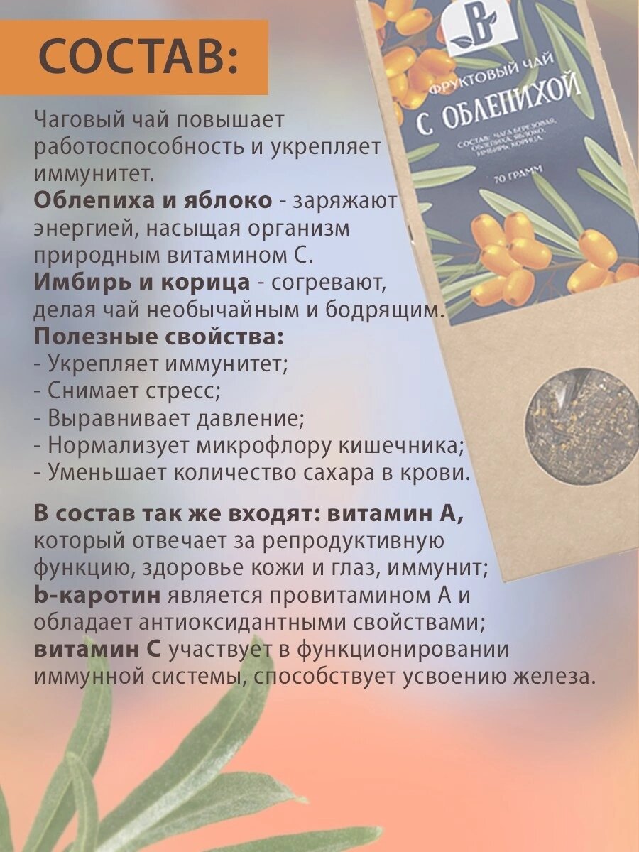 ТД Вектор- Фруктовый чай с Облепихой 